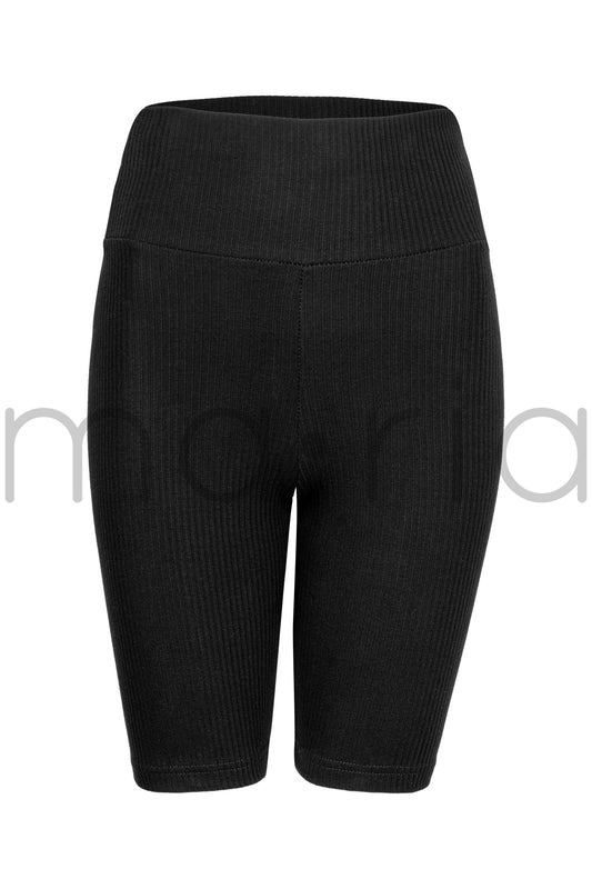 1/2 ribbed leggings with a high waist, cotton sports cyclists