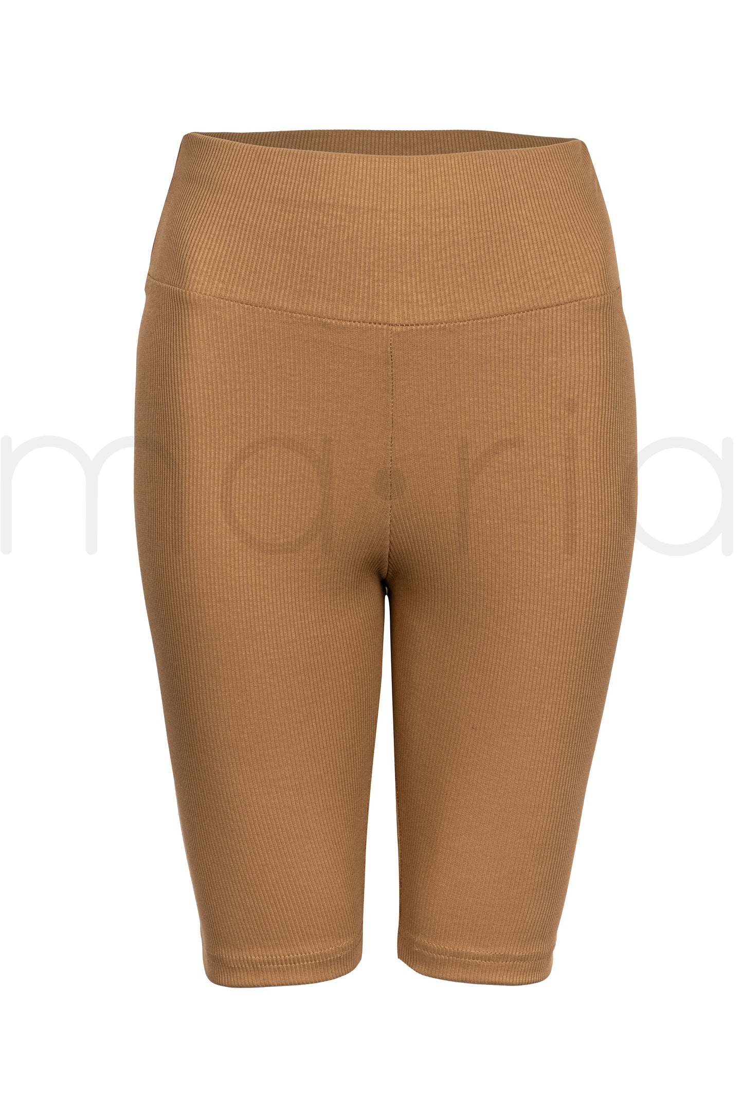 1/2 ribbed leggings with a high waist, cotton sports cyclists